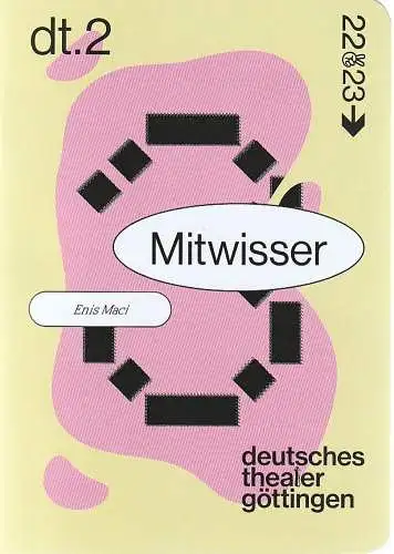 Deutsches Theater Göttingen, Erich Sidler, Sarah Charlotte Becker, Lenja Kempf ( Probenfotos ): Programmheft Enis Maci MITWISSER Premiere 25. Februar 2023 Spielzeit 2022 / 23 978 (18). 