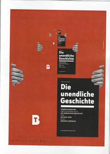 Theater im Bauturm  Freies Schauspiel Köln, Rene Michaelsen: Programmheft Michael Ende DIE UNENDLICHE GESCHICHTE Premiere 25. März 2023 (18). 