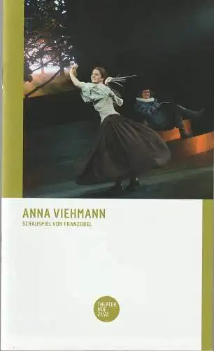 Theater Hof, Reinhardt Friese, Thomas Schindler: Programmheft Uraufführung Franzobel ANNA VIEHMANN 9. Oktober 2021 Spielzeit 2021 / 22 (18). 