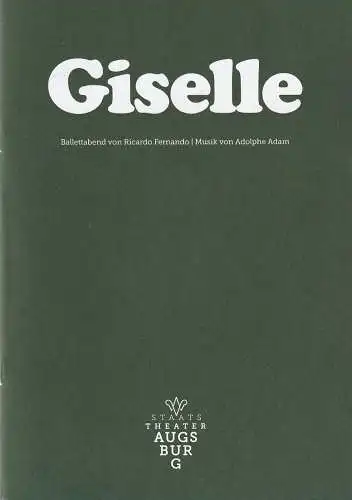 Staatstheater Augsburg, Andre Bücker, Sophie Walz: Programmheft Ballettabend GISELLE Premiere 26. Oktober 2019 Spielzeit 2019 / 20 Programm Nr. 5 (18). 