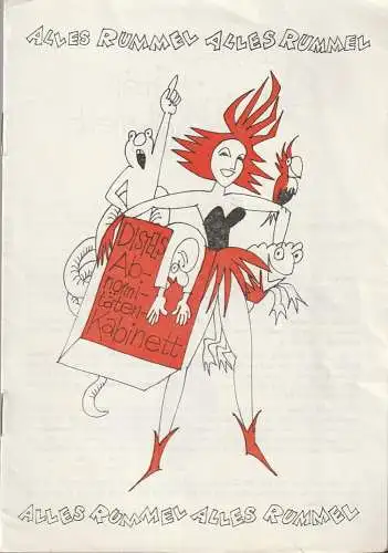 Distel Das Berliner Kabarett am Bahnhof Friedrichstraße, Otto Stark, Kurt Zimmermann: Programmheft ALLES RUMMEL Premiere 16. November 1975 (18). 