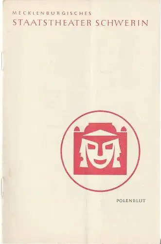Mecklenburgisches Staatstheater Schwerin, Karl Görs, Manfred Nössig: Programmheft Oscar Nedbal POLENBLUT Premiere 23. August 1960 Spielzeit 1960 / 61 Heft 1 (18). 