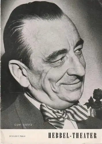 Hebbel-Theater Berlin, Hanns Schuster: Programmheft Curt Goetz DR. MED. HIOB PRÄTORIUS Spielzeit 1960 / 61 (18). 
