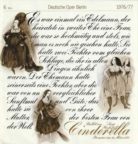Deutsche Oper Berlin, Siegfried Palm: Programmheft Wolfgang Amadeus Mozart DIE HOCHZEIT DES FIGARO Spielzeit 1976 / 77 Nr. 6 März (18). 