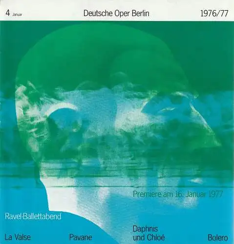 Deutsche Oper Berlin, Siegfried Palm: Programmheft Wolfgang Amadeus Mozart DON  GIOVANNI Spielzeit 1976 / 77 Nr. 4 Januar (18). 