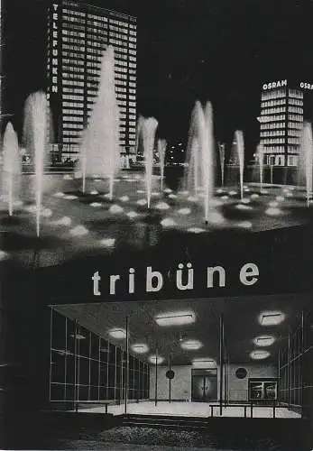 Tribüne, Frank Lothar: Programmheft Jean-Loup Dabadie DIE SCHARLACHROTE FAMILIE Heft 23 / 1968 (18). 