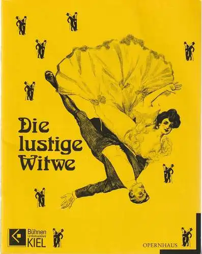 Opernhaus Kiel, Bühnen der Landeshauptstadt Kiel, Peter Dannenberg, Andrea Etz: Programmheft Franz Lehar DIE LUSTIGE WITWE Premiere 4. November 1990 Spielzeit 1990 / 91 (18). 
