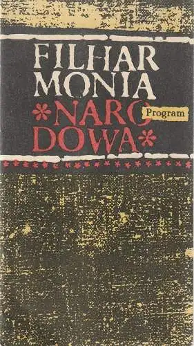 Filharmonia Narodowa, National-Philharmonie: Programmheft XXIX KONCERT SYMPHONICZNY 15 maja 1970 Sezon 1969 / 70 Nr 69 (18). 