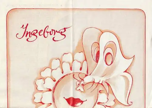 Theater der Stadt Cottbus, Ursula Fröhlich, Joachim Giehm, Walter Böhm: Programmheft Curt Goetz INGEBORG Premiere 3. Dezember 1976 Spielzeit 1976 / 77 Nr. 6 (18). 