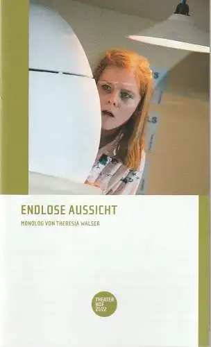 Theater Hof, Reinhardt Friese, Melanie Stein: Programmheft Theresia Walser ENDLOSE AUSSICHT Premiere 13. November 2021 Spielzeit 2021 / 22 (18). 