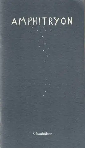 Schaubühne am Lehniner Platz, Dieter Sturm: Programmheft Kleist / Moliere AMPHITRYON Premiere 20. März 1991 Hebbel-Theater Spielzeit 1990 / 91 (18). 