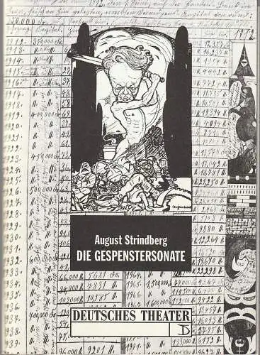 Deutsches Theater und Kammerspiele Berlin, Thomas Langhoff, Hans Nadolny, Heinz Rohloff: Programmheft August Strindberg DIE GESPENSTERSONATE Premiere 1. Oktober 1993 Spielzeit 1993 / 94 (18). 