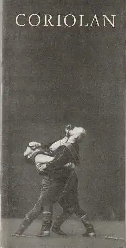 Berliner Ensemble am Bertolt-Brecht-Platz, Helene Weigel: Programmheft William Shakespeare CORIOLAN Premiere 25. September 1964 Spielzeit 1967 / 68 (18). 