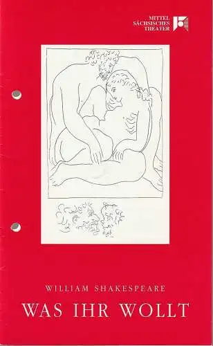 Mittelsächsisches Theater, Rüdiger Bloch, Volkmar Spöd: Programmheft William Shakespeare WAS IHR WOLLT Premiere 12. Februar 1994 Spielzeit 1993 / 94 (18). 