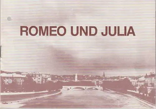 Städtische Bühnen Erfurt, Bodo Witte, Lothar Ehrlich, Rosemarie Herzog-Horotyak: Programmheft Ballett Sergej Prokofjew ROMEO UND JULIA Premiere 11. Mai 1985 Spielzeit 1985 / 86 (18). 