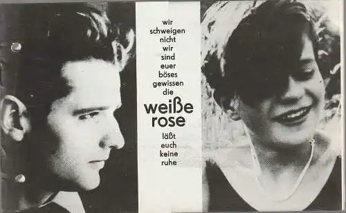 Deutsch-Sorbisches Volkstheater Bautzen, Jörg Liljeberg, Jens Daniel Schubert, Peter Liebmann: Programmheft Udo Zimmermann WEISSE ROSE  Spielzeit 1986 / 87 Heft 1 (18). 