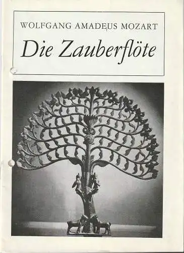 Leipziger Theater, Karl Kayser, Christoph Hamm, Eginhard Röhlig, Volker Wendt: Programmheft Wolfgang Amadeus Mozart DIE ZAUBERFLÖTE Premiere 5. April 1975 Opernhaus Spielzeit 1974 / 75 Heft 19 (18). 