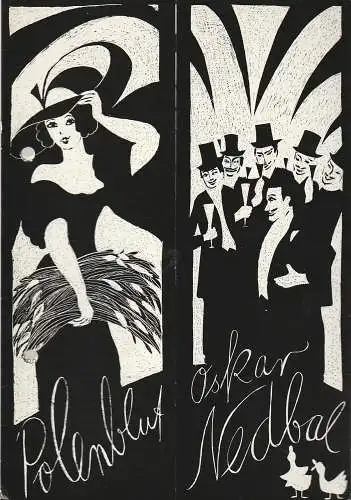 Theater Stralsund, Peter Schneider, Eva Nehrdich, Christiane Domroese: Programmheft Oskar Nedbal POLENBLUT  Premiere 14. + 17. Februar 1985 Spielzeit 1984 / 85 Heft 5 (18). 