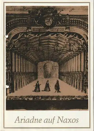 Volkstheater Halberstadt, Hans-Hermann Krug, Ute Werner, Andersen Immerschied: Programmheft Richard Strauss ARIADNE AUF NAXOS Premiere 30. Mai und 1. Juni 1986 Spielzeit 1985 / 86 Heft 10 (18). 