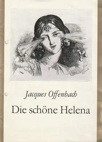 Leipziger Theater, Hans- Hermann Krug, Regina Brauer, Volker Wendt: Programmheft Jacques Offenbach DIE SCHÖNE HELENA Premiere 16. Februar 1990 Musikalische Komödie Spielzeit 1989 / 90 Heft 12 (18). 