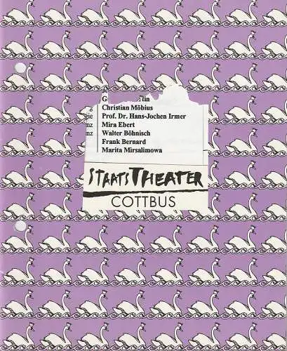 Staatstheater Cottbus, Christoph Schroth, Hans-Jochen Irmer, Andreas Wallat: Programmheft Richard Wagner  LOHENGRIN Premiere 25. April 1993 Spielzeit 1992 / 93 (18). 