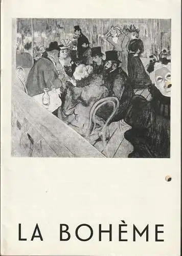 Leipziger Theater, Karl Kayser, Christoph Hamm, Margrit Hohlfeld, Volker Wendt: Programmheft  Giacomo Puccini LA BOHEME 25. Juni 1980   Opernhaus Heft aus Spielzeit  1974 / 75 Heft 15 (18). 