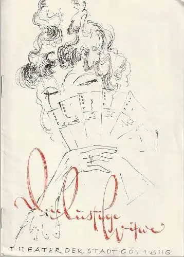 Theater der Stadt Cottbus, Egon Maiwald, Hans Hermann Liebrecht, Hubert Globisch: Programmheft Franz Lehar DIE LUSTIGE WITWE  Premiere 27. August 1963 Spielzeit 1963 / 64 Heft 2 (18). 