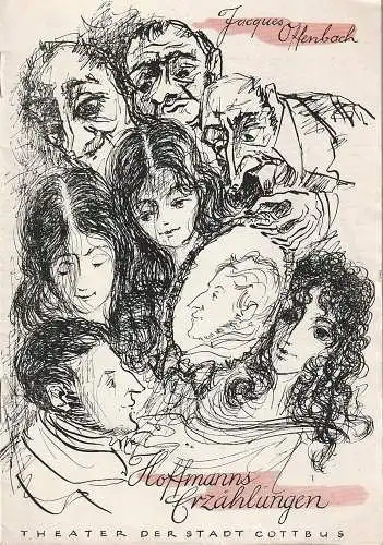 Theater der Stadt Cottbus, Egon Maiwald, Horst Koschel, Hubert Globisch: Programmheft Jacques Offenbach HOFFMANNS ERZÄHLUNGEN Premiere 18. März 1964 Spielzeit 1963 / 64 Heft 14 (18). 