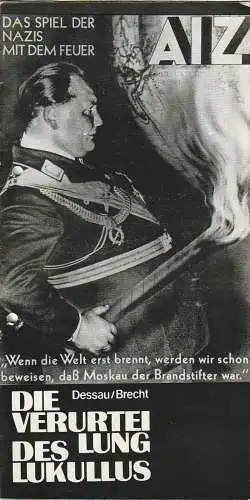 Theater der Stadt Cottbus, Johannes Steurich, Peter Wittig, Walter Böhm: Programmheft Dessau / Brecht DIE VERURTEILUNG DES LUKULLUS Premiere 29. September + 06. Oktober 1979 Spielzeit 1979 / 80 Heft 2 (18). 