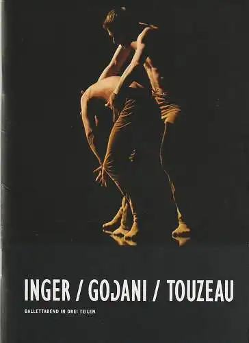 Staatstheater Mainz, Matthias Fontheim, Barbara Gräb, Marina Pipprich ( Probenfotos ): Programmheft INGER / GODANI / TOUZEAU BALLETTABEND IN DREI TEILEN  Premiere 12. April 2013 Grosses Haus Spielzeit 2012 / 2913 (18). 