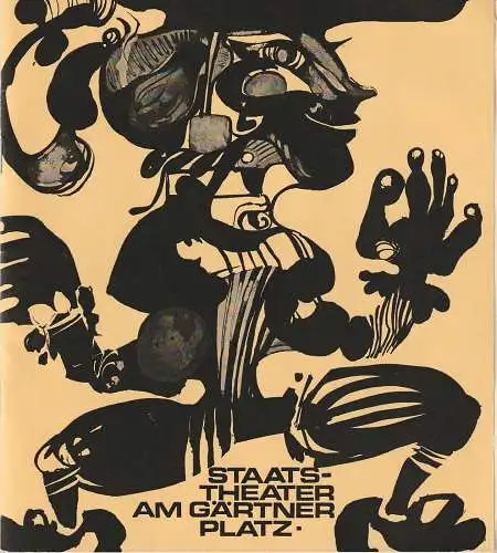 Staatstheater am Gärtnerplatz, Kurt Pscherer, Peter Kertz: Programmheft BALLETTABEND  PLAY BACH / NACHMITTAG / DER FEUERVOGEL 22. Oktober 1972 Spielzeit 1971 / 72  Heft X (18). 