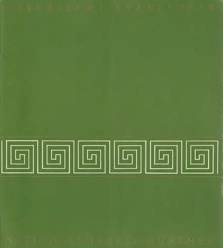Bayerische Staatsoper Nationaltheater München, Günther Rennert, Horst Goerges, Herbert List, Johannes Dreher: Programmheft Gaetano Donizetti DON PASQUALE Premiere 5. Mai 1973 Spielzeit 1972 / 73 Heft 7    Blätter der Bayerischen Staatsoper (18). 