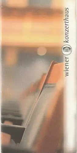 Wiener Konzerthausgesellschaft, Christian Lackner: Programmheft WIENER KONZERTHAUS  13. Wiener Frühlingsfestival Zyklus Symphonie Classique / 6. Konzert 26. + 27. April 2004 Großer Saal (18). 