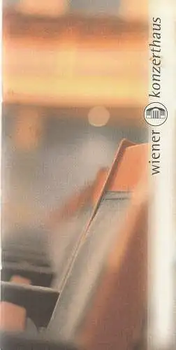 Wiener Konzerthausgesellschaft, Ingrid Moser: Programmheft WIENER KONZERTHAUS ZYKLUS LIEDERABENDE  / 3. Konzert 10. Dezember 2003 Mozart-Saal (18). 