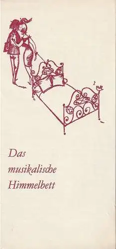 Theater der Stadt Cottbus, Ursula Fröhlich, Monika Runge: Programmheft Harvey Schmidt DAS MUSIKALISCHE HIMMELBETT ( I DO !  I DO ! )Premiere 25. Dezember 1975 Spielzeit 1975 / 76 Heft 6 (18). 
