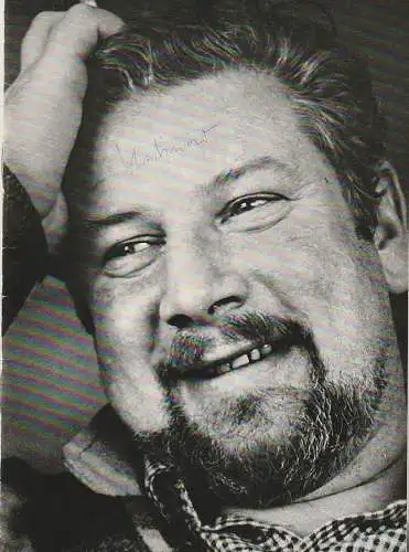 Thalia Theater, Walter Ruppel, Dieter Boe, Rosemarie Clausen ( Szenenfotos ): Programmheft Peter Ustinov HALB AUF DEM BAUM Spielzeit 1967 / 68 Heft 7 (18). 