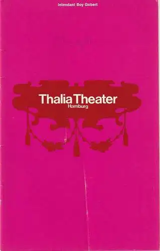 Thalia Theater Hamburg, Boy Gobert, Gerhard Blasche, Hannelore Gerber, Georg Schmid, Rosemarie Clausen ( Szenenfotos ): Programmheft Slawomir Mrozek WATZLAFF oder ALLES THEATER Spielzeit 1969 / 70 Heft 11 (18). 