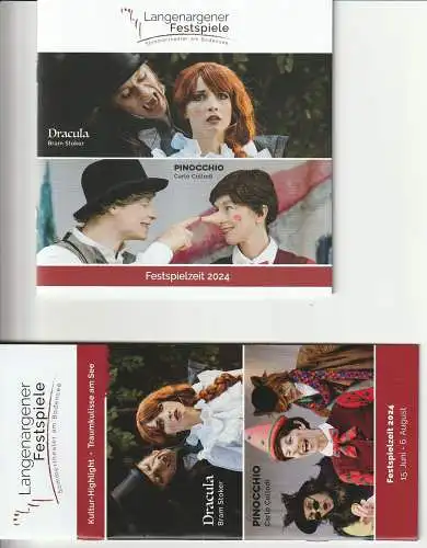 Langenargener Festspiele e.V. , Nadine Klante, Steffen Essigbeck, Barbara Metzler, Reiner Müller: Programmheft LANGENARGENER FESTSPIELE Bram Stoker DRACULA / Carlo Goldoni PINOCCHIO Festspielzeit 15. Juni bis 6. August 2024 (18). 