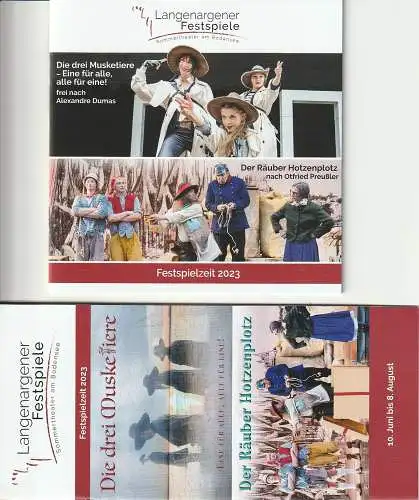 Langenargener Festspiele, Nadine Klante, Steffen Essigbeck, Barbara Metzler: Programmheft LANGENARGENER FESTSPIELE Alexandre Dumas DIE DREI MUSKETIERE / Otfried Preußler DER RÄUBER HOTZENPLOTZ Festspielzeit 10. Juni bis 8. August 2023 (18). 