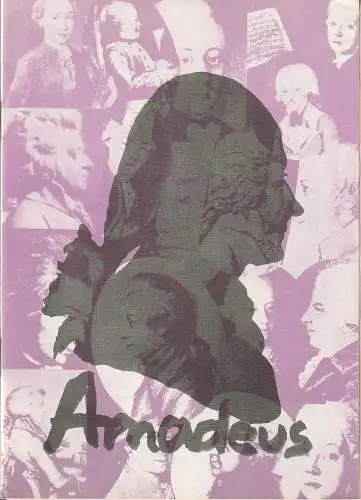 Städtische Bühnen Erfurt, Bodo Witte, Jürgen Fischer, Ingeborg Wolf, Jutta Mager: Programmheft Peter Shaffer AMADEUS Premiere 26. November 1988 Spieljahr 1988 Heft 14 (18). 