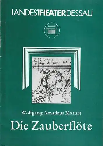 Landestheater Dessau, Gisela Jahn, Renate Lehnhof: Programmheft Wolfgang Amadeus Mozart DIE ZAUBERFLÖTE Premiere 23. November 1991 Spielzeit 1991 / 92 Heft 4 (18). 