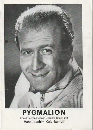 Schweizer Tournee-Theater: Programmheft George Bernard Shaw PYGMALION Tournee 1973 / 74 (18). 