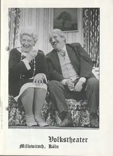 Volkstheater Millowitsch, Köln: Programmheft Karl Millowitsch DIE TOLLE ROSITA ca. 1972 / 73 (18). 