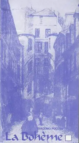Nationaltheater Mannheim, Arnold Petersen, Dietrich Börngen, Helmut Lux: Programmheft Giacomo Puccini LA BOHEME 29. November 1991  Spielzeit 1991 / 92  Bühnenblätter für die 195. Spielzeit  1974 / 75 Heft 9 (18). 