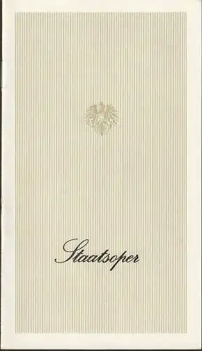 Österreichischer Bundestheaterverband, Direktion der Staatsoper, Lothar Knessl, Jacques Stauber: Programmheft Jules Massenet MANON 26. April 1972 Staatsoper Wien Spielzeit 1971 / 72 Heft 1 (18). 
