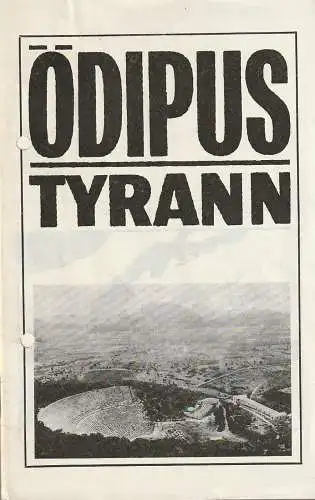 Deutsches Theater, Wolfgang Heinz, Karl-Heinz Müller, Lothar Borchardt: Programmheft Sophokles ÖDIPUS TYRANN nach Hölderlin von HEINER MÜLLER Premiere 31. Januar 1967 Spielzeit 1966 / 67 Heft 3 (18). 