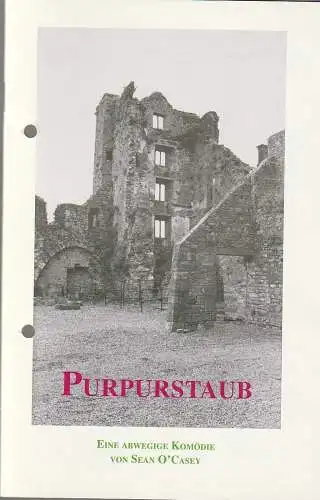 Theater Dortmund, Horst Fechner, Jost Krüger: Programmheft Sean O'Casey PURPURSTAUB Premiere 3. September 1994 Spielzeit 1994 / 95 (18). 