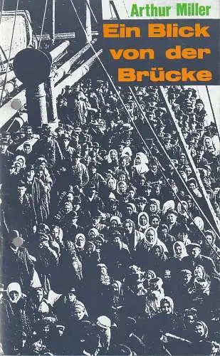 Das Meininger Theater, Südthüringisches Staatstheater, Ulrich Burkhardt, Gundula Reinig, Thomas Sieber: Programmheft Arthur Miller EIN BLICK VON DER BRÜCKE Spielzeit 1992 / 93 Heft 8 (18). 