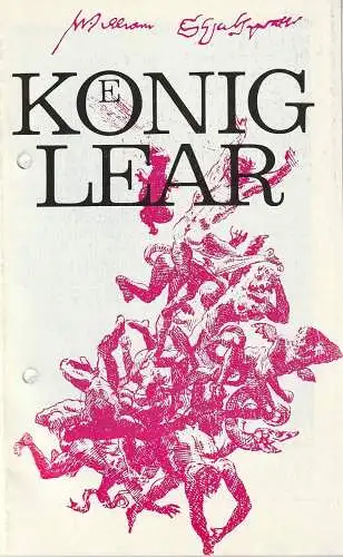 Deutsch-Sorbisches Volkstheater Bautzen, Alfred Lübke, Klaus-Albrecht Hühn, Steffen Lange: Programmheft William Shakespeare KÖNIG LEAR Spielzeit 1978 / 79 Heft-Nr. 12 (18). 