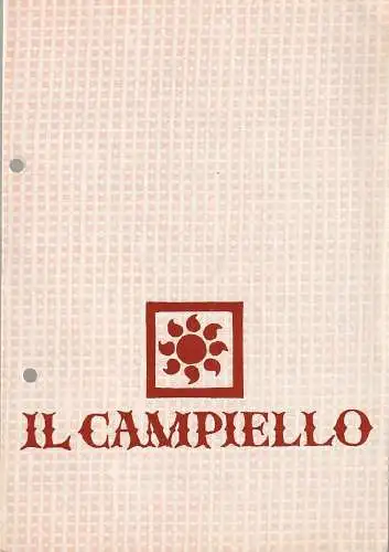 Bühnen der Stadt Nordhausen, Siegfried Mühlhaus, Gisela Jahn: Programmheft Ermanno Wolf-Ferrari IL CAMPIELLO Premiere 15. Mai 1974 Spielzeit 1973 / 74 Heft 11 (18). 